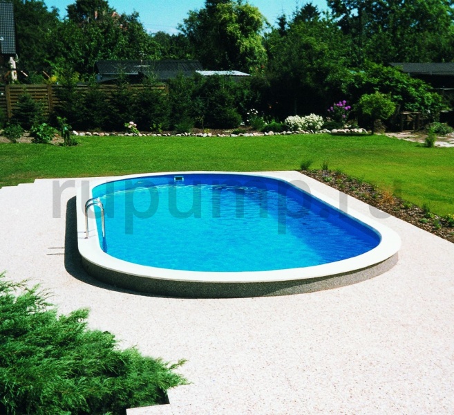 Фото Морозоустойчивый бассейн Sunny Pool овальный глубина 1,2 м размер 7,37х3,6 м