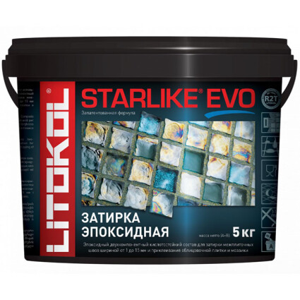 Затирочная смесь Litokol STARLIKE EVO Bianco Titanio S.105, 5 кг