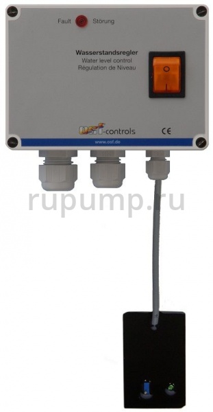 Блок управления переливом для скиммерного бассейна OSF SNR-1609, с клапаном G1/2", кабель датчика 15м