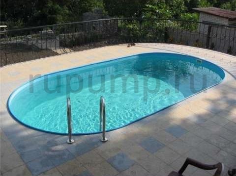 Морозоустойчивый бассейн Sunny Pool овальный глубина 1,2 м размер 6,3х3,6 м