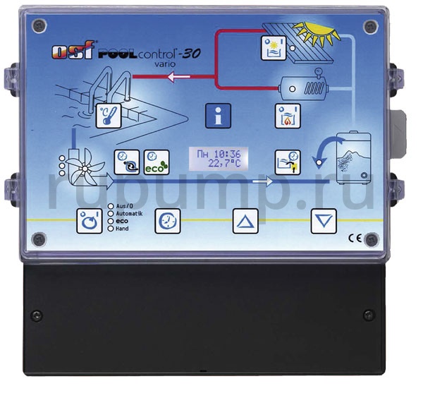 Блок(Щит) управления фильтрацией и нагревом OSF Pool Control 30-Vario, 220В, 1 кВт
