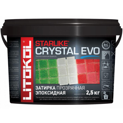 Затирочная смесь Litokol STARLIKE CRYSTAL EVO S.700, 2.5 кг 