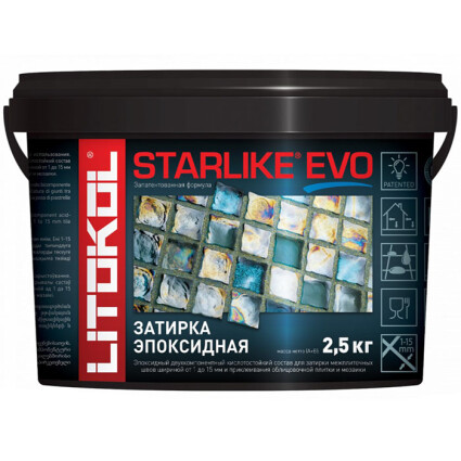 Затирочная смесь Litokol STARLIKE EVO Bianco Titanio S.105, 2.5 кг